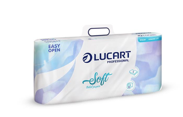 Lucart Strong 2.10 toalettpapír, 10 tekercs/csomag, 8 csomag/zsák