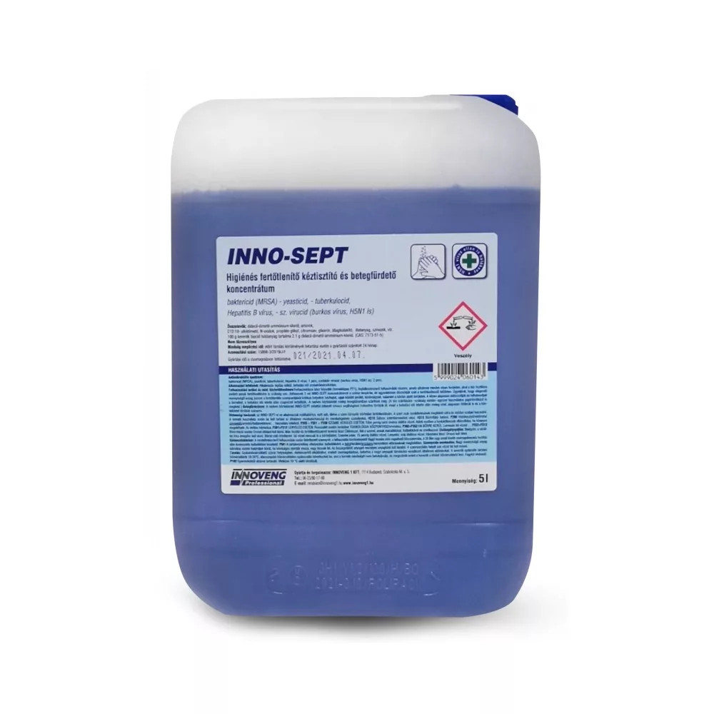 Innoveng Inno-Sept kézfertőtlenítő szappan és betegfürdető koncentrátum, 5 liter